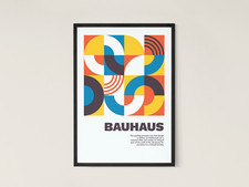 Bauhaus 1919 Geometric Art Print No.4 | Walter Gropius quotation, Weimar