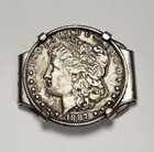 1887 $1 Morgan Silver Dollar - Jewelry Buckle - SKU-F6275