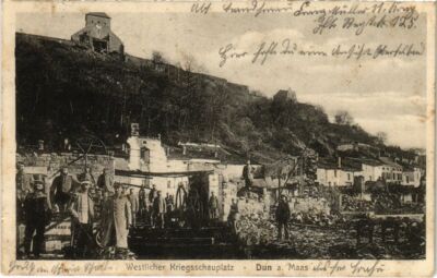 Old postcard Dun-sur-Meuse - Dun an der Maas - Town Scene - Ruins (1036673)