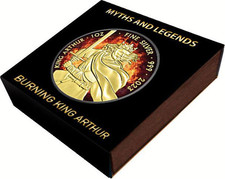 KING ARTHUR Burning Myths and Legends 1oz Silver Coin £2 United Kingdom 2023