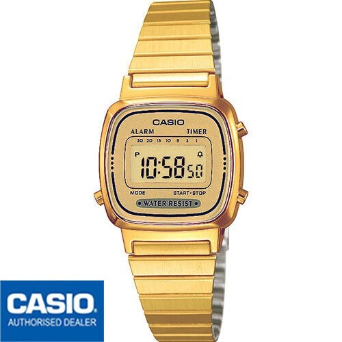 CASIO LA670WEGA-9EF⎪LA670WEGA-9⎪ORIGINAL⎪Vintage MINI⎪Dorado⎪MUJER⎪Pequeño