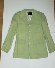 VTG Linen Light Green Blazer Wieboldt's Medium