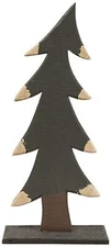 CWI Christmas Decor - Prim Chunky Wood Tabletop 10-inch tall Tree
