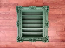 20x24 Green Ornate Hanging Frame Display with Shelves, Nail Polish Display
