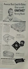 1950 Kantwet baby basket nursery  needs mattress high chair vintage ad