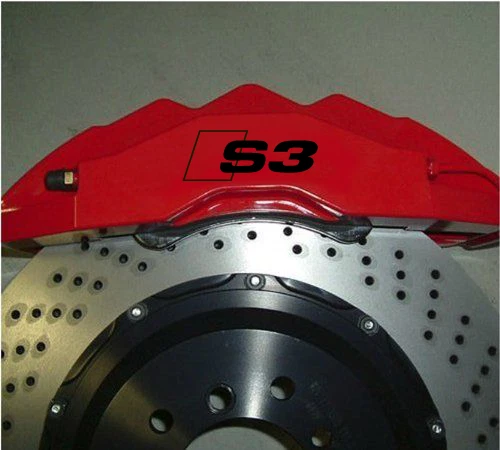 6 x Calcomanías de pinza de freno para Audi S S line S1-8 (bandera transparente) (NEGRO) Foto 4 de 4