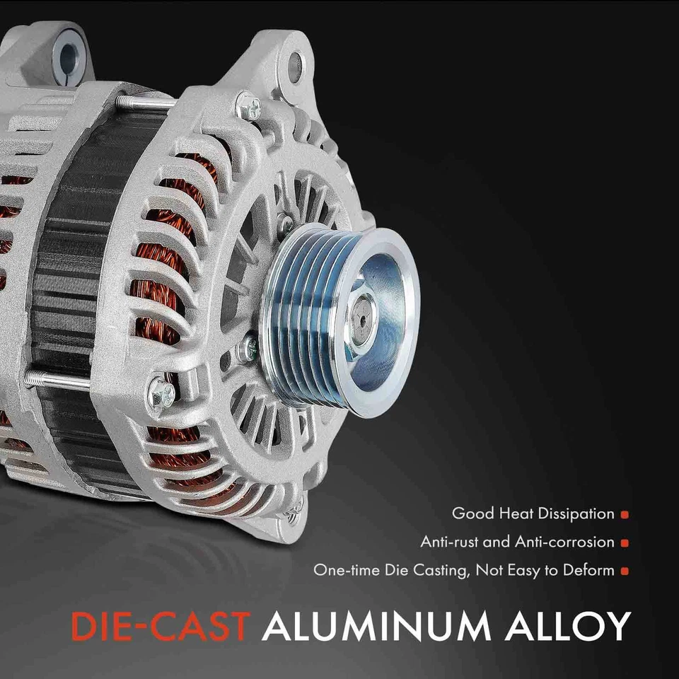 Alternador nuevo para polea de 6 ranuras INFINITI FX50 2009-2013 QX70 2014 150A 12V CW Foto 4 de 4