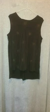 Est 1948 Black Sleeveless Womens Top Size Large