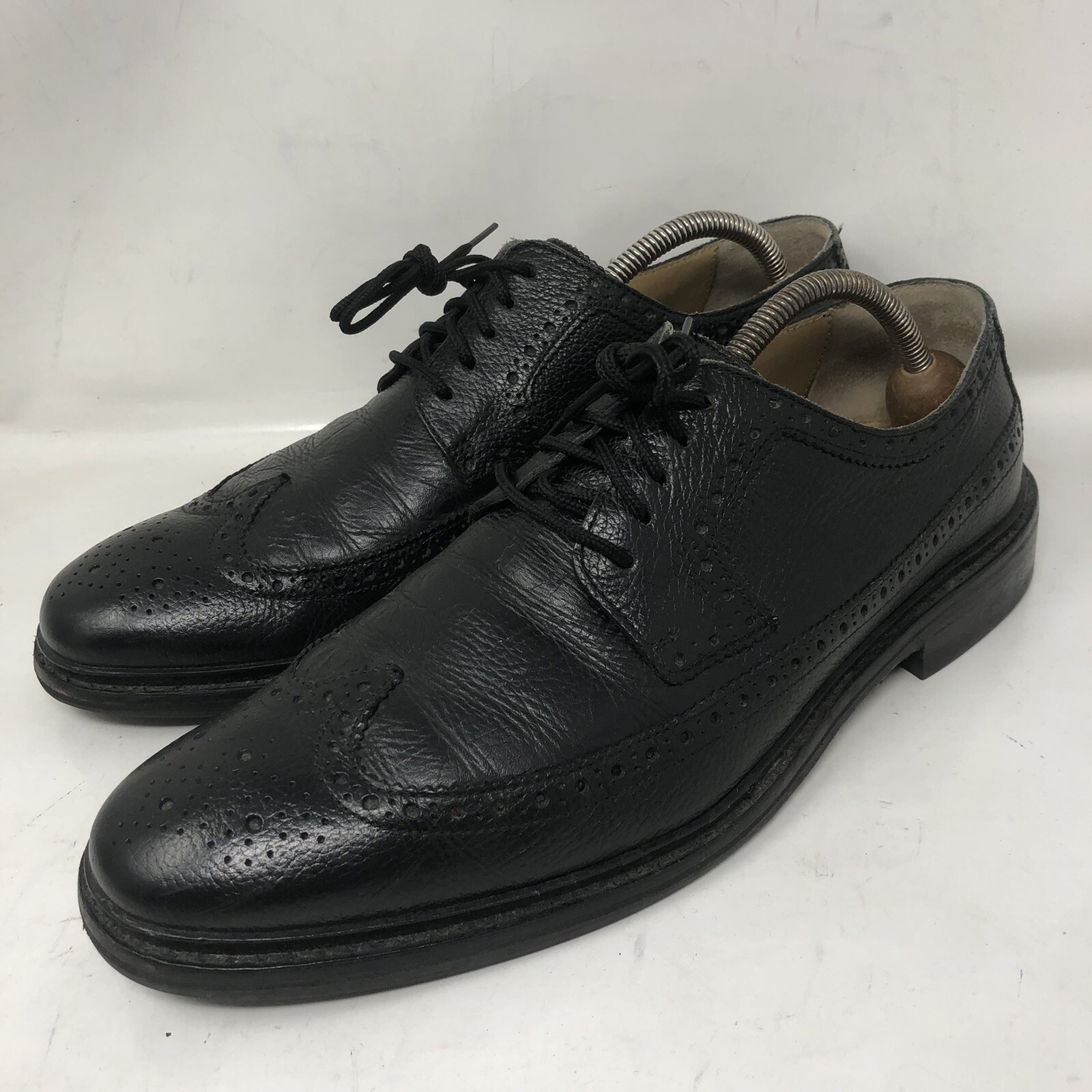 SAOLA Scarpe Oxford Cole Haan Williams Longwing Derby II da uomo taglia 10 M in pelle nera