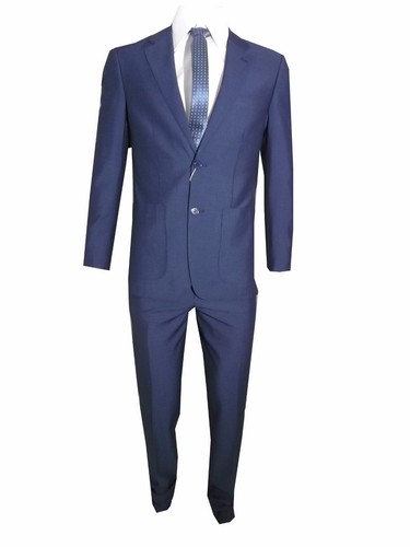 Abito abiti da uomo slim fit vestito completo cerimonia elegante blu estivo  48 | eBay