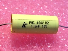 5  pieces 1.5µF Film Capacitor 400V 10% Polypropylene (PP), Metallized Axial IC