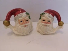VINTAGE SANTA FACE SALT AND PEPPER OMNIBUS FITZ AND FLOYD