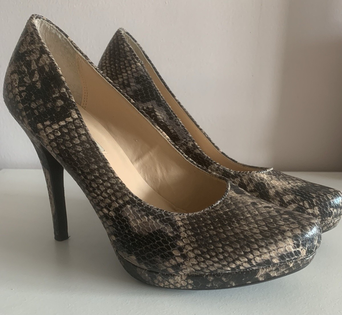 DUNE Snakeskin High Heel Court Shoes Size GREAT CONDITION UK