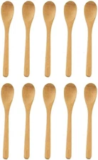 10 Pack Bamboo Spoons for Eating Mixing Stirring Matcha Tea Scoop 3805x10