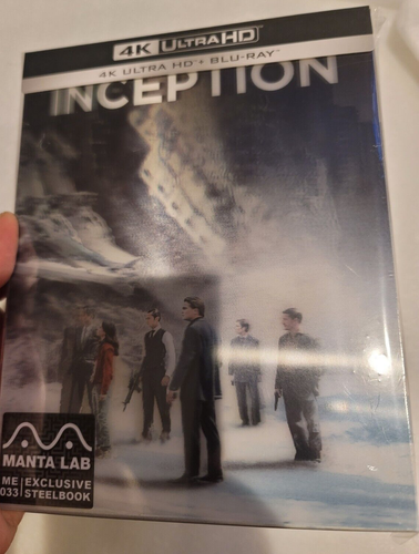 INCEPTION Manta Lab Steelbook 4K UHD Blu-ray SINGLE LENTICULAR SLIP NOLAN NEW!!