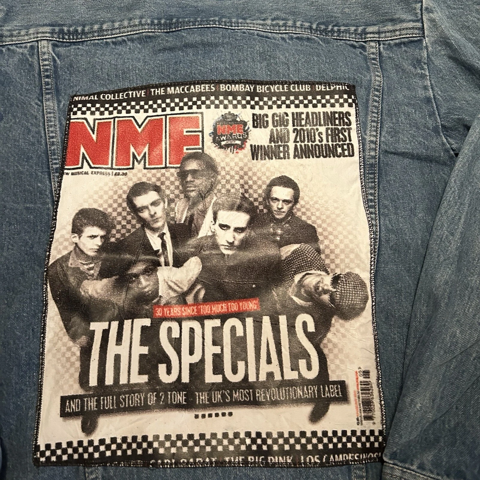 The Specials Reworked Denim Jacket Men's Size L Large Rock Band Blue Vintage
