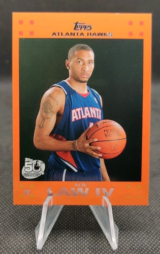 2007 Topps Orange Rookie Set #11 Acie Law IV RC Atlanta Hawks Basketball Card