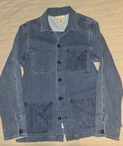 Hiroshi Kato Vise Light Indigo Chore Coat Shashiko  - product listing photo