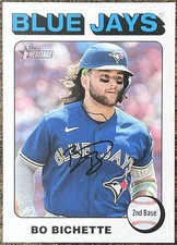 Bo Bichette 2024 Topps Heritage White Border #152 Toronto Blue Jays