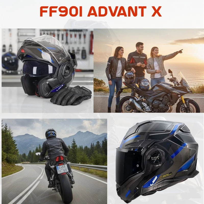 LS2 Modular Spectrum Blue FF901 Advant X, photo 7 of 9