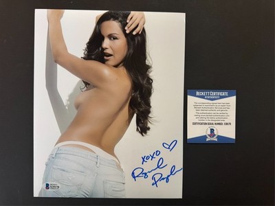Raquel Pomplun autographed signed sexy actress model 8x10 photo Beckett BAS coa
