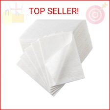 JMU White Dental Bibs, 50 Pack Disposable Dental Bibs 3-Ply Waterproof Tattoo Bi