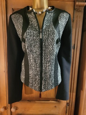 BNWT Lauren Vidal Trendy Monochrome Jacket Size 12 To 14 RRP £242