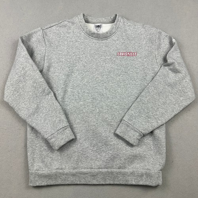 #ad #ad Louisville Cardinals Sweatshirt Men Medium Gray Adidas Basketball Crewneck M $34.99