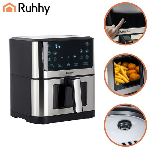 Ruhhy Friggitrice ad Aria 8 Litri XXL 1800W: Cottura Rapida e Sana - 4