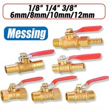 MINI Messing Kugelhahn 1/8 1/4 3/8 Innen / Au...