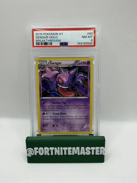 2015 POKEMON XY BREAKTHROUGH GENGAR #60 HOLO PSA 8 NM #164195505