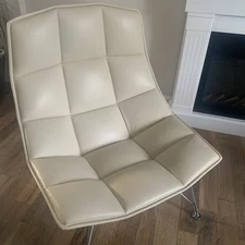 Jehs+Laub Wire Lounge Chair for Knoll Studio in Neutral Leather Wire Base