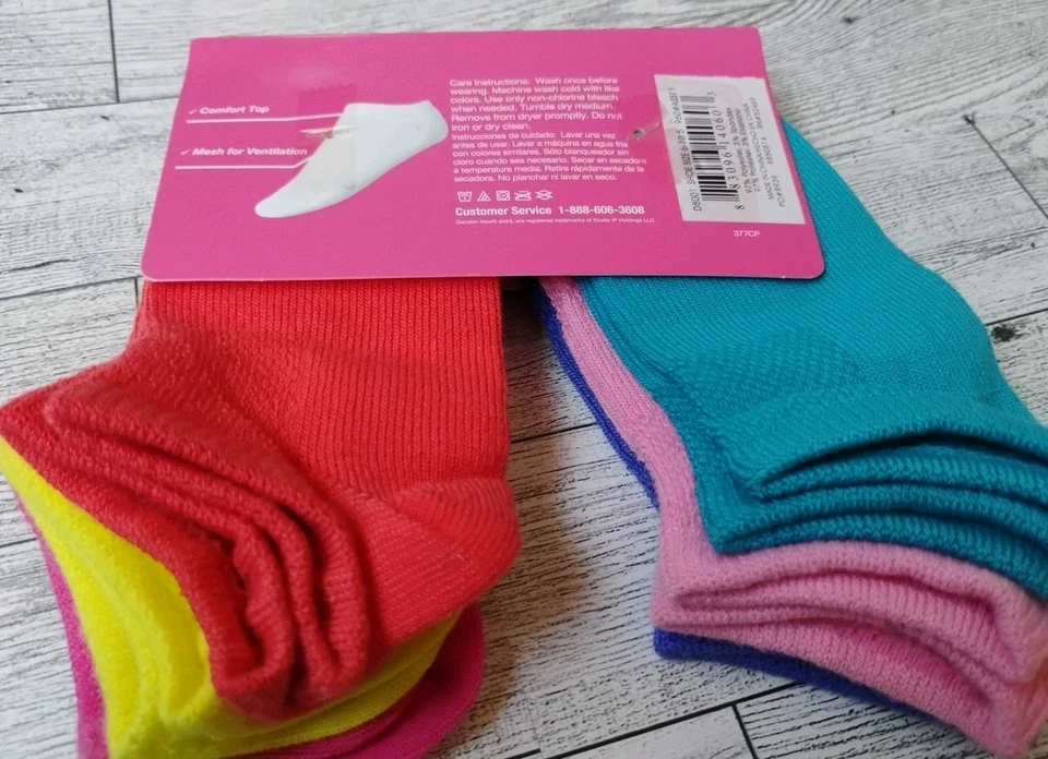 NUEVO CON ETIQUETAS DANSKIN 6 PARES NIÑAS Calcetines Forros Talla S Malla Ventilación Cómodo Top ENVÍO RÁPIDO Foto 3 de 4