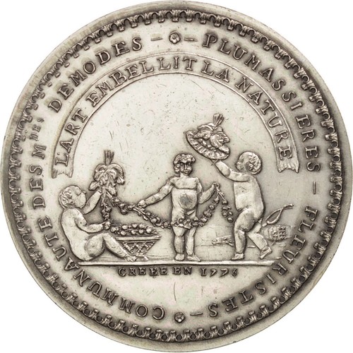 [#411242] Frankrijk, Token, Industry, Communauté des Marchandes de modes, plumas - Afbeelding 1 van 2