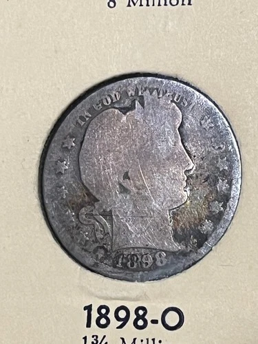 1898-O Barber Quarter