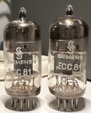 Siemens ECC81/12AT7 VF1 ≠2E Made In Germany Matched Pair