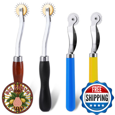 4PCS Tracing Wheel, Professional Stitch Marking Spacer, Wood and Stainless Steel