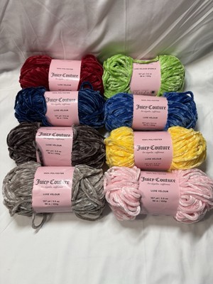 Juicy Couture Lux Velour Yarn - per skein - 10 different colors -100g/107yds/98m