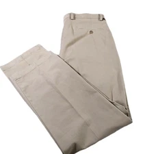 Dockers khaki slacks mens 38x30 Cotton Pleated Relaxed vtg straight leg pants