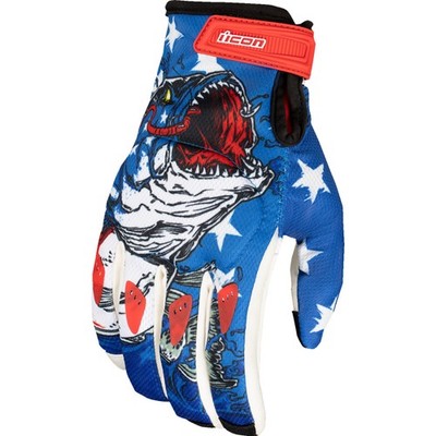 Icon Hooligan American Basstard Gloves 3XL Blue 3301-4838