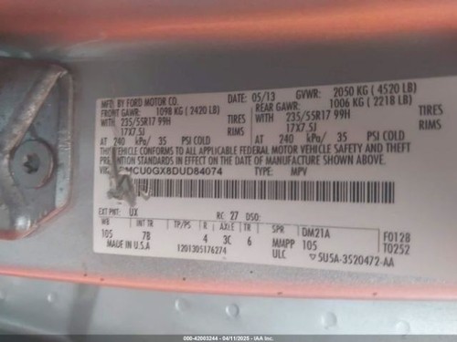 Driver Sun Visor Sunroof Without Illumination Fits 13-19 ESCAPE 2530609 - Picture 11 of 12