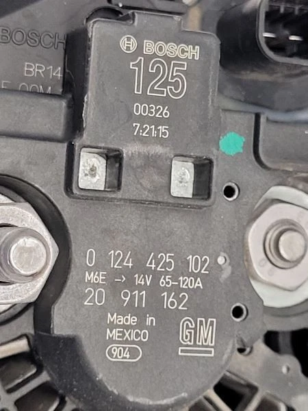 06-11 Alternador Chevrolet Impala 125 Amp Opt KG7 OEM Foto 4 de 4