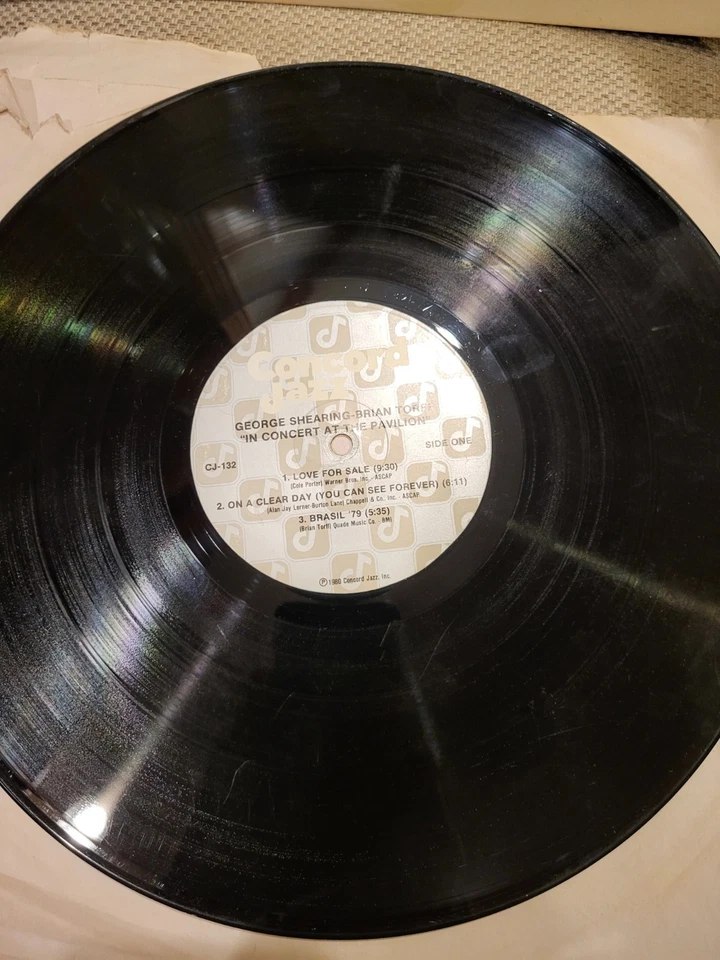 George Shearing Signed LP On a Clear Day Concord Jazz CJ‑132 1980 EX Foto 4 de 4