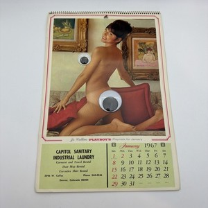 Original 1967 Playboy Playmate Pinup 12 Month Calendar Local Denver Advertising