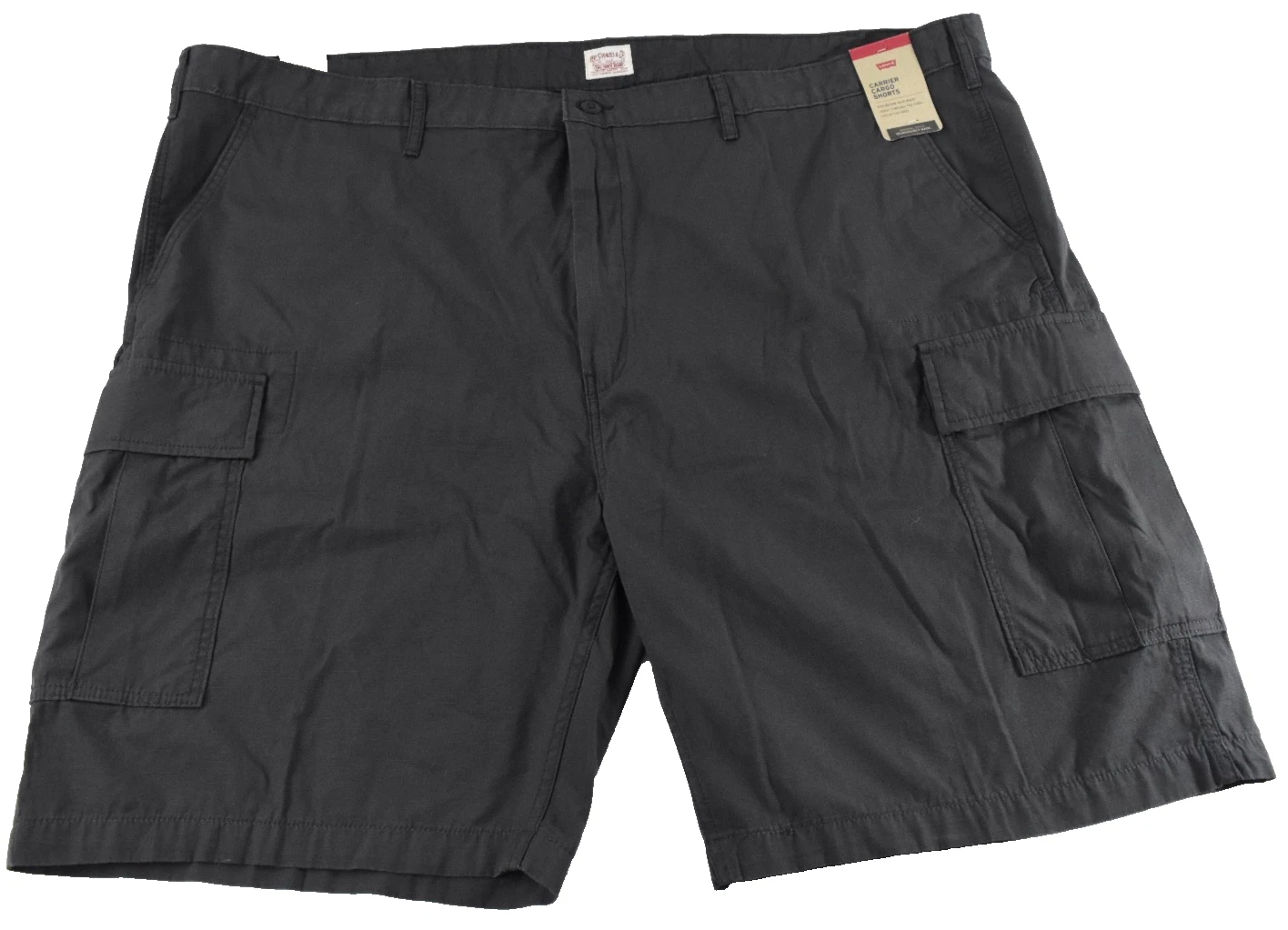 Levi's Men's Carrier Cargo Shorts New 52 Gray Flat Front Casual Side pockets