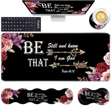 Keyboard Wrist Rest and Mouse Pad with Wrist Support Set Ergonomic Coaster,Me...