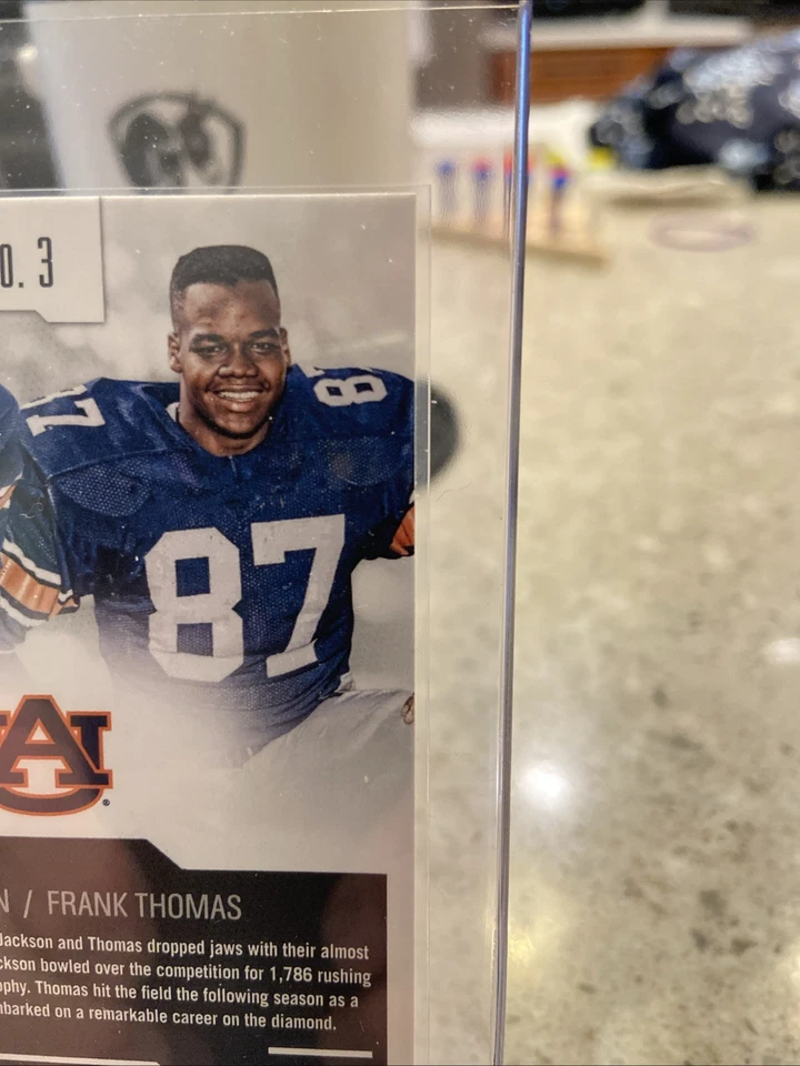 2016 Panini Draft Picks Collegiate Connection #3 Bo Jackson, Frank Thomas Auburn - Image 4 of 4