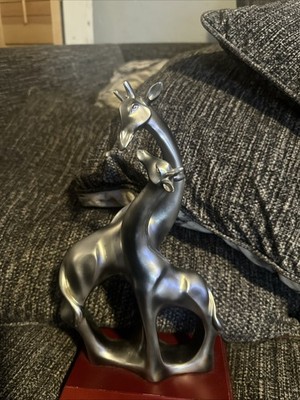 Herco Pair Of Giraffes Sculpture Statue Elegant
