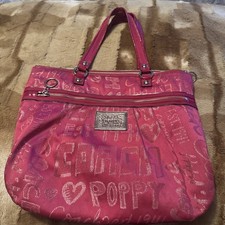 Coach Poppy Storypatch Hot Pink Glam Tote 15301 Limited Edition