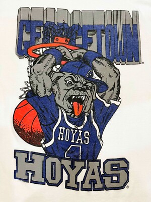 Vintage Sportswear NCAA Georgetown Hoyas Basketball T-Shirt White